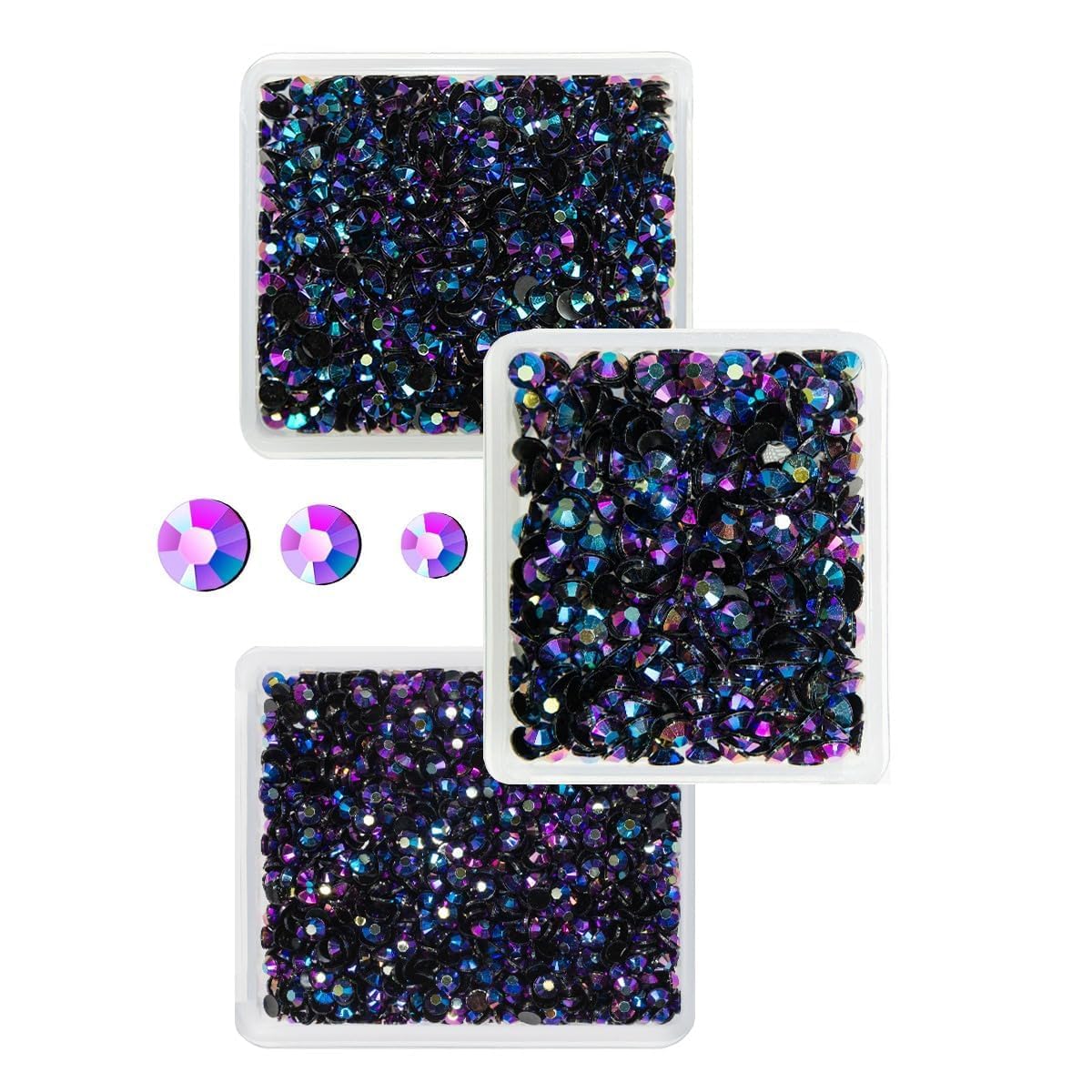 Purple Rose AB Resin Rhinestones for Crafting 3mm 4mm 5mm Purple Red AB Flatback Jelly Stones Bulk SS10 SS16 SS20 Diamonds Gems for Nails Face Eyes Makeup Body Tumblers Bottles DIY Crafts Shoes