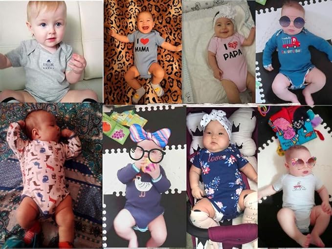 Baby Layette Set Baby Boys' 9-Piece Bodysuits Pants Set Toddler Girl Boy Unisex Baby Gift Sets