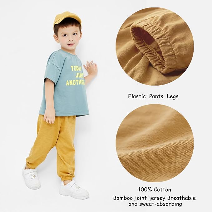 Toddler Boys Pants 3 Pack Soft Cotton Long Bloomers Kids Summer Fall Boy Casual Joggers Pant