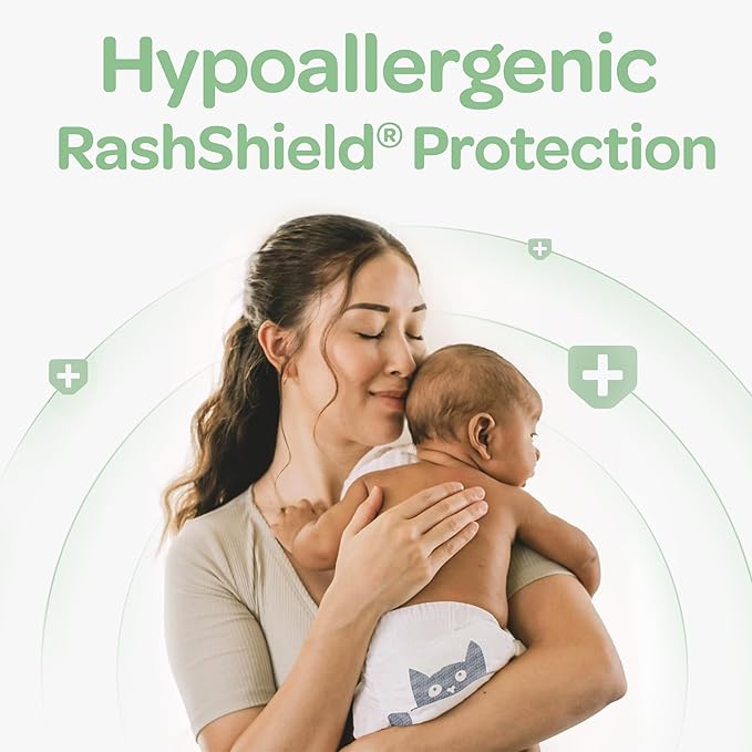 Parasol Clear+Dry Disposable Diapers and Clear+Pure Wipes Kit, RashShield Protection, Size 5 (26-36 lbs), Diaper Bundle of 144 Diapers & 240 Wipes