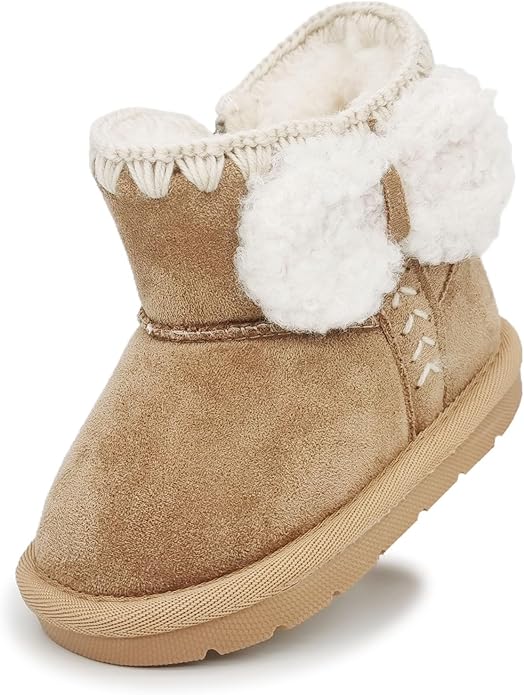 Baby Boots Winter Snow Booties Infant Boys Girls Outdoor Warm Shoes for Cold Weather 6 9 12 15 18 24 Months