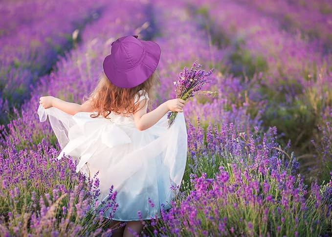 Baby Girl Sun Hat with UPF 50+ Outdoor Adjustable Beach Hat with Wide Brim Bucket Hats