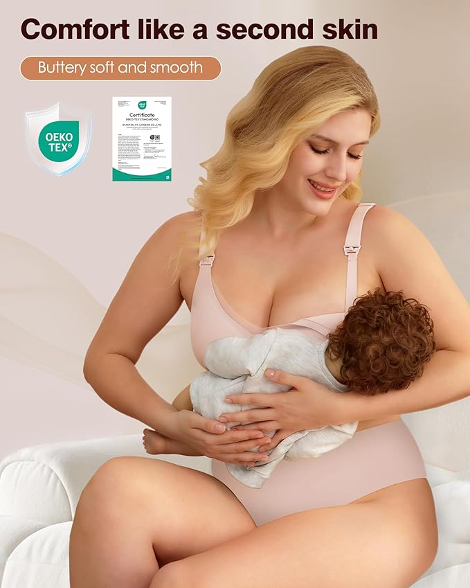 As Fairy Nursing Bras for Breastfeeding Mesh Lace Seamless Maternity Bra Pregnancy Sleep Wireless Pumping Bralette