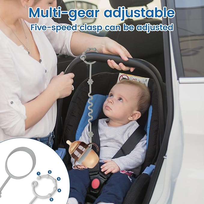RTMOK (4Pcs) Sippy Cup Strap Keep Bottles and Sippy Cups Off The Floor, Sippy Cup Holder Strap Suitable for High Chairs, Strollers and Water Bottles- Dishwasher Safe