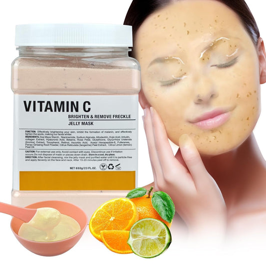 Jelly Mask for Facials Professional, Hydrating & Moisturizing Peel-Off Natural Gel Face Mask SkinCare, Professional Spa Use Jelly Face Masks, Deep Hydration & Glow 23 Fl Oz (VC)