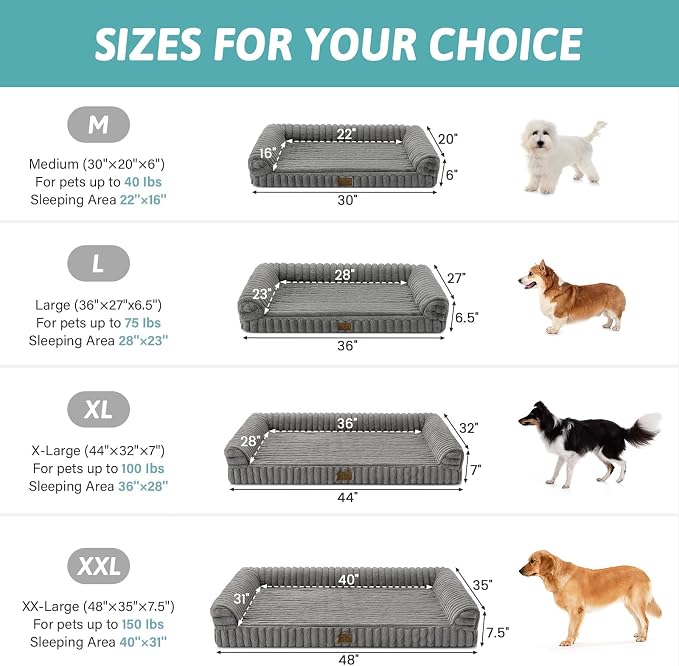 Cute Dog Bed for Extra Large Dogs, Faux Rabbit Fur Orthopedic Foam Dog Bed - Image 2