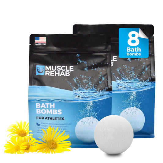 Magnesium Epsom Salt Bath Bombs - Fast-Absorbing Muscle Soak for Post-Workout Recovery - Bath Bombs for Sore Muscles and Pain- Tranquil Foot Soak Bombs - Athletic Recovery Bath - 2 Packs