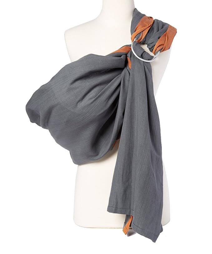 Hip Baby Wrap Ring Sling Baby Carrier for Infants and Toddlers - Beautiful, 100% Soft Cotton Baby Wraps Carrier for Babies 8-35 lbs - Perfect Baby Shower Gifts Moms and Dads - Nursing Cover (Stone)