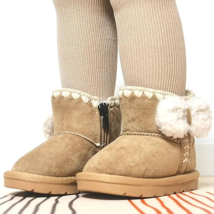Baby Boots Winter Snow Booties Infant Boys Girls Outdoor Warm Shoes for Cold Weather 6 9 12 15 18 24 Months