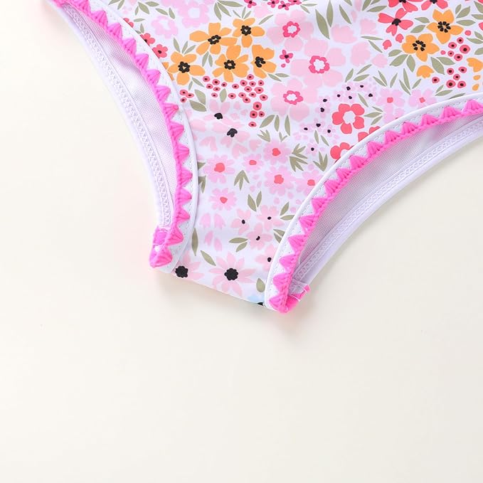 YOUNGER TREE Toddler Girls Two Pieces Swimsuit Color Block Stripe Swimwear Summer Beach Bathing Suit 18M-5T