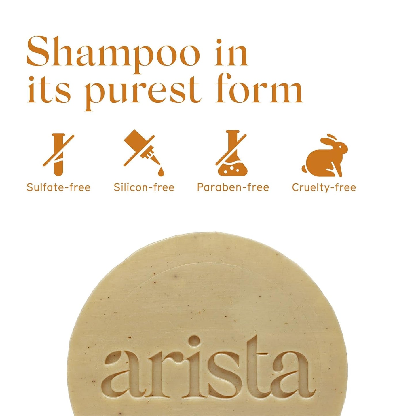 Arista Shampoo Bar with Yellow Clay, Sidr Fruit Powder & Jojoba - For Oily Hair | Sulfate-Free, Vegan & Paraben-Free Travel Shampoo
