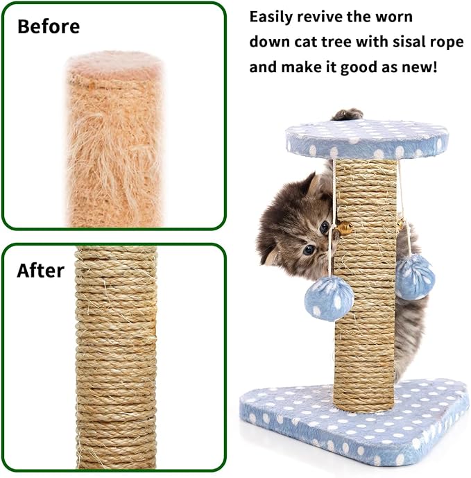 Natural Sisal Rope 1/4 Inch by 49-Feet - Image 2