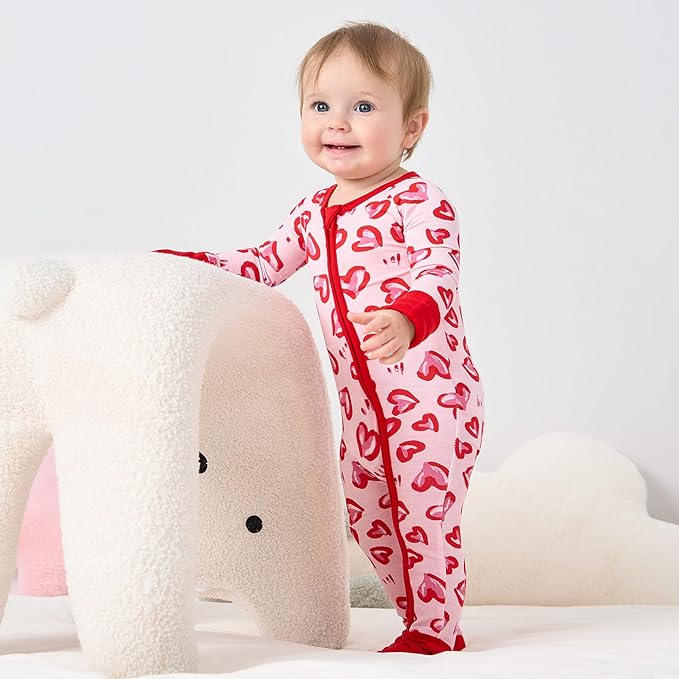 pureborn Baby Infant Boys Girls Sleeper Snug Fit Viscose from Bamboo Pajamas 0-24 Months