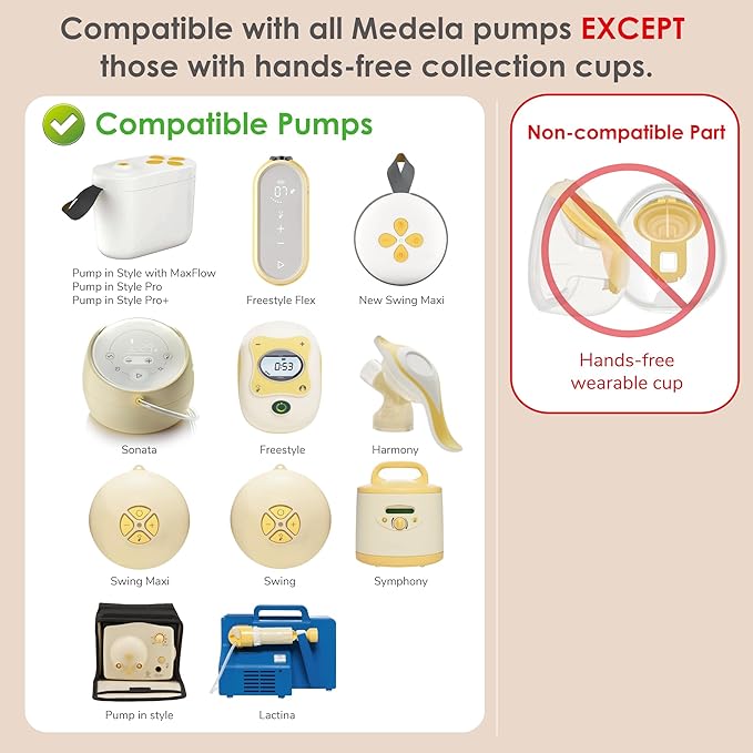 Maymom MyFit Comfy Series 22 mm Two-Piece Design Breastshield Compatible with Medela Breast Pump Parts; Replace Medela Shields; Fit MaxFlow Flex Connector; 2pc