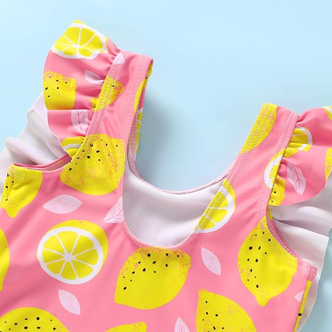 Newborn Baby Girl Ruffle Swimsuit Infant Toddler One Piece Floral Bikini Beach Bathing Swimwear Set