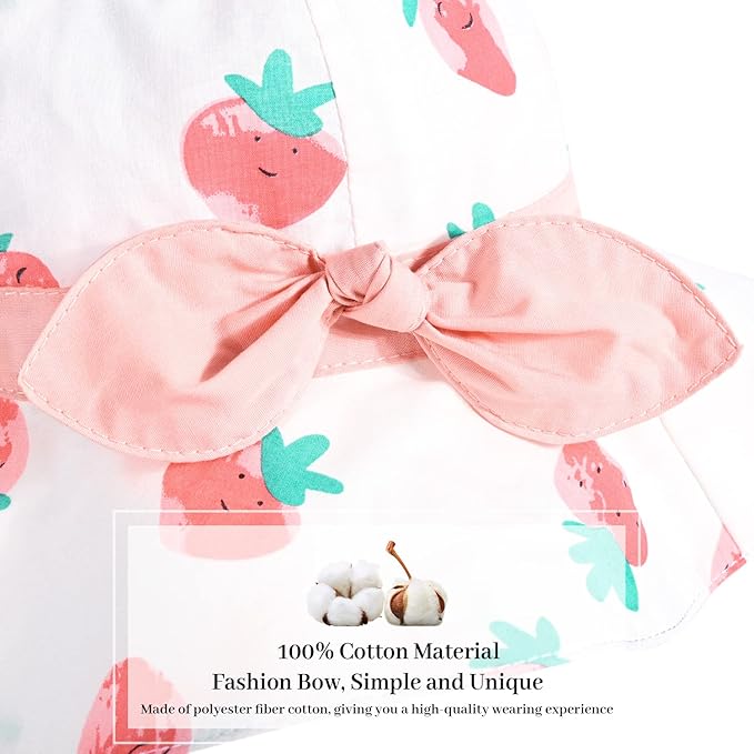 Baby Girl Sun Hat with UPF 50+ Outdoor Adjustable Beach Hat with Wide Brim Bucket Hats