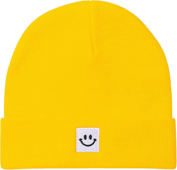 Baby Beanie Knit Ski Hat with Cute Face for Girls Boys 0-7 Years