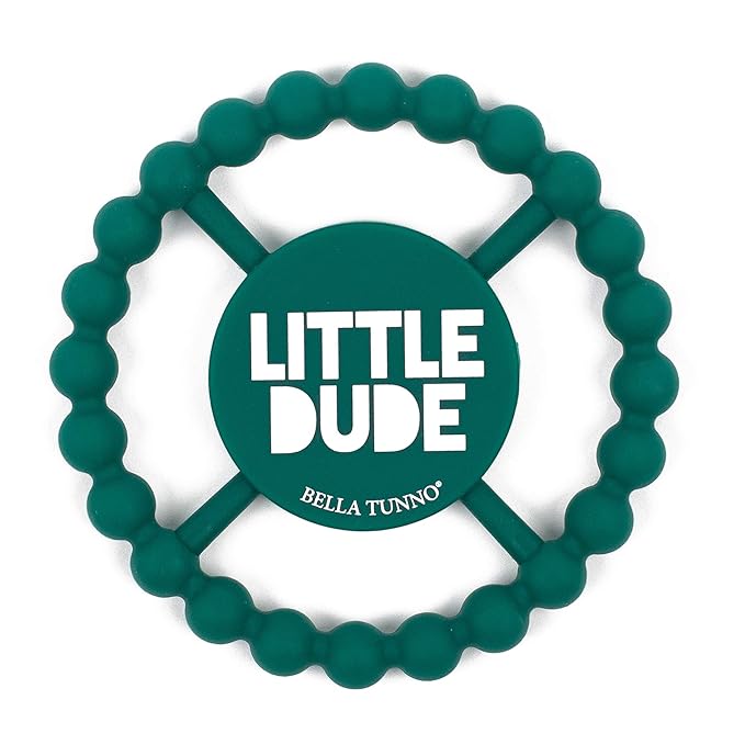 Baby Teether by Bella Tunno, Silicone Teethers for Babies 3-6 months, 6-12 months, Baby Toys, Pacifier, Teething Relief, Boys, Girls, Little Dude