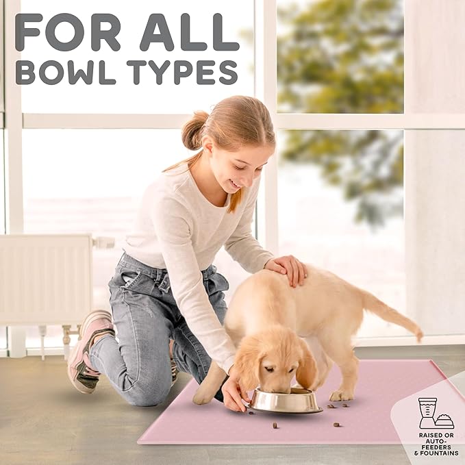 Dog Food Mat - 28x18 Raised Edges Dogs Mat - Image 6