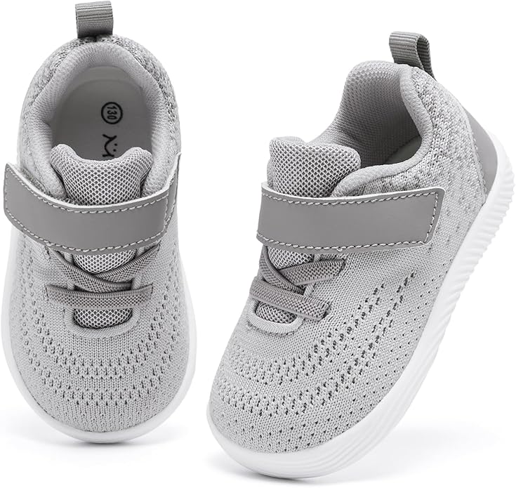 MORENDL Toddler Sneakers Baby Boys & Girls Barefoot Shoes Lightweight Breathable Walking Running Tennis Athletic Sport Shoes