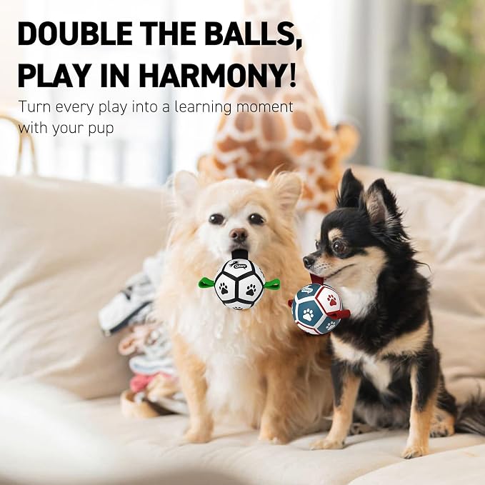 QDAN 2 Pack Small Dog Toys, 3.5 Inch Puppy Balls, Dog Balls - Image 3