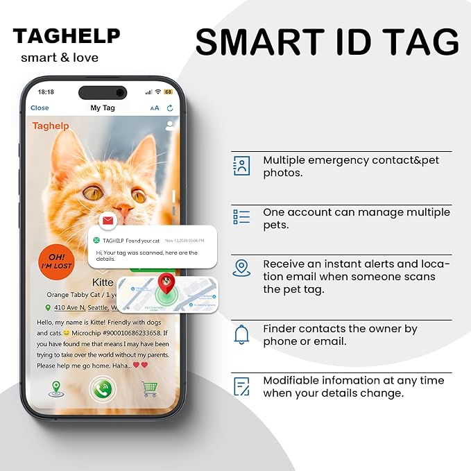 Smart QR Code Cat Collar 2-Pack: Your Cat's Digital Safety Profile, Breakaway - Image 8