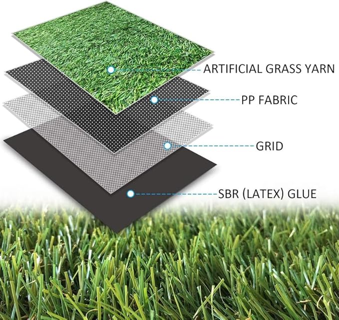 ALTRUISTIC Artificial Grass 7FTX28FT, Realistic Fake Grass Deluxe Turf - Image 3