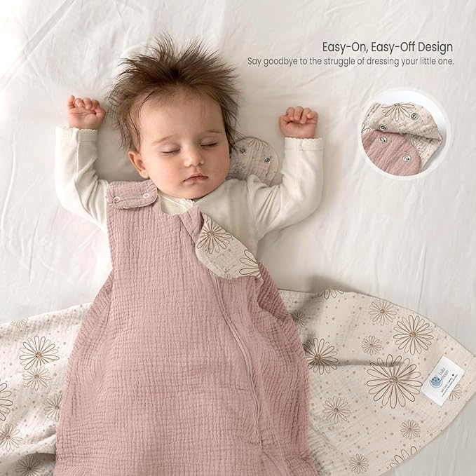lulumoon Sleep Sack Muslin for Baby: Cotton Wearable Blanket for 15-24 Months - Soft Lightweight Ideal for Nursery Lounge Nighttime Naptime
