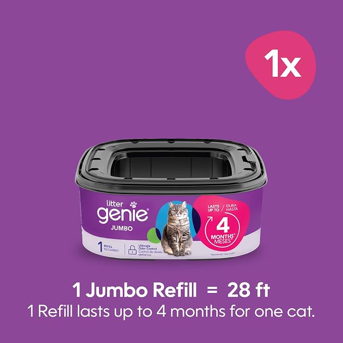 Litter Genie Refill Bags | Jumbo 6-Pack | Up to 4 Months of Supply in 1 - Image 2