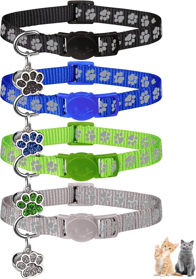 4PCS Breakaway Cat Collars, Reflective Cat Collar by Unknown