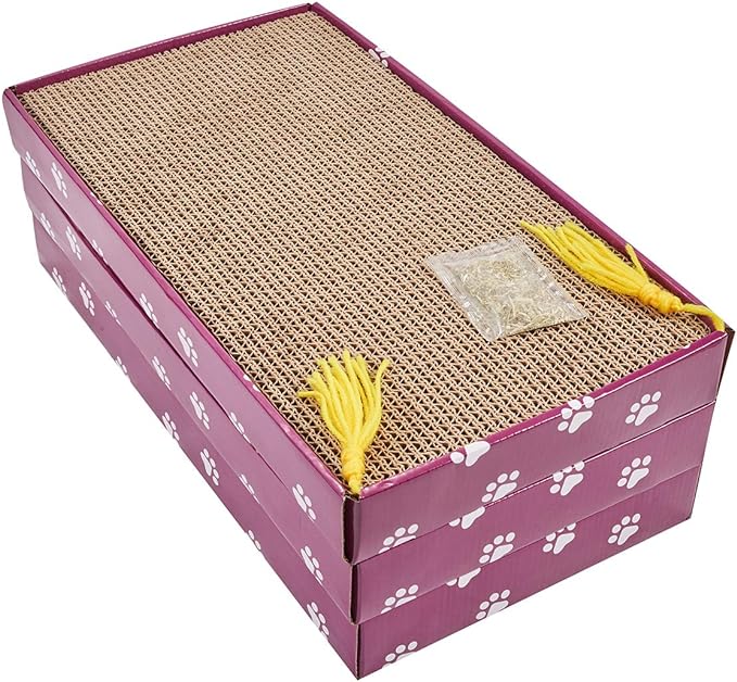 PEEKAB Cat Scratcher Cardboard Wide Scratching Board Reversible Corrugate Cat by PEEKAB
