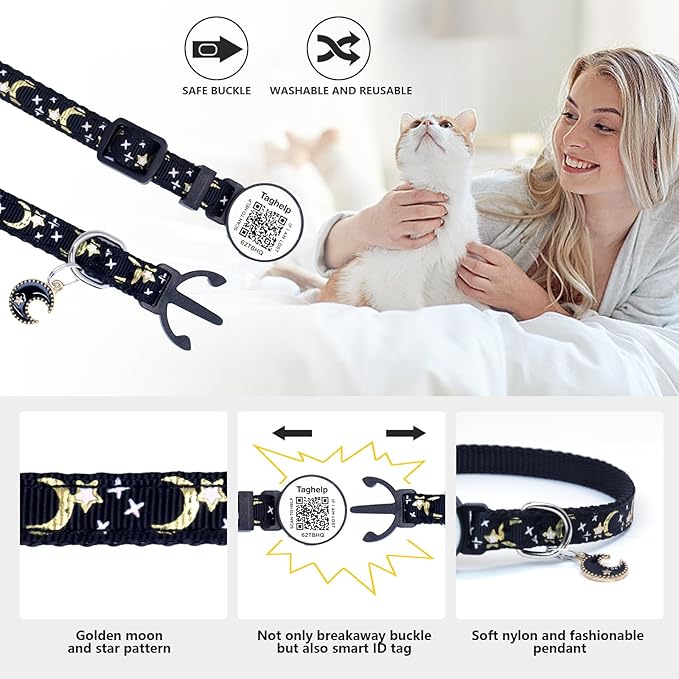 Breakaway Cat Collar with QR Code ID & Modifiable Profile, Upgraded Reflective - Image 2