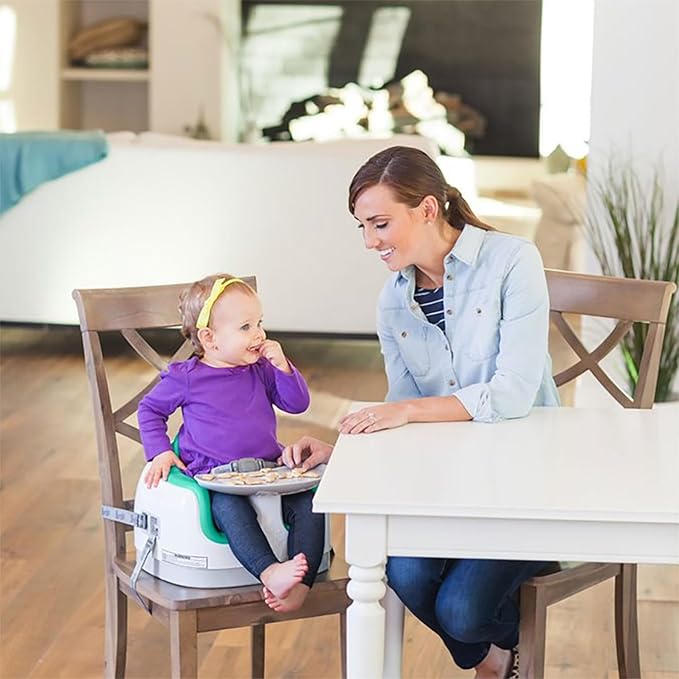 Bumbo 3-in-1 Multi-Seat for 6 to 36 Months, Travel Baby Feeding & Play Floor Seat, All-in-One Portable Booster with Tray & Toddler High Chair, Aqua