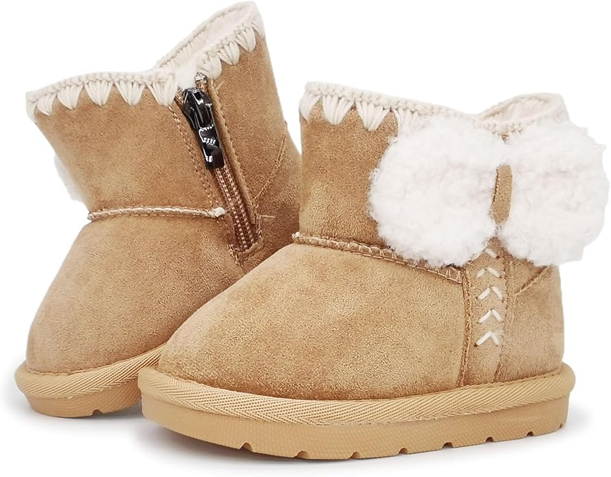 Baby Boots Winter Snow Booties Infant Boys Girls Outdoor Warm Shoes for Cold Weather 6 9 12 15 18 24 Months