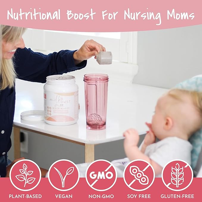 MILK DUST Protein Powder 660g | Breastfeeding Powder for Nursing Moms | Lactation Support Pea Powder | Vegan & Dairy-Free | Sweet Vanilla | 22 Servings (Vanilla.)