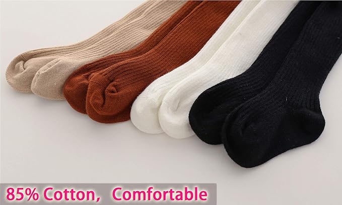 CECORC Baby Girls Tights Toddler Cable Knit Leggings Thick Cotton Infant Stockings Pantyhose 1-10T