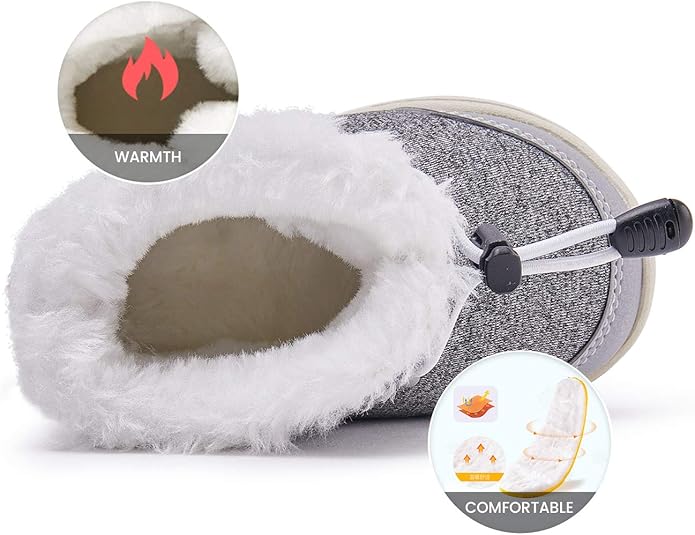 BMCiTYBM Toddler Baby Snow Boots Winter Shoes Boys Girls Cold Weather Baby Faux Fur Shoes