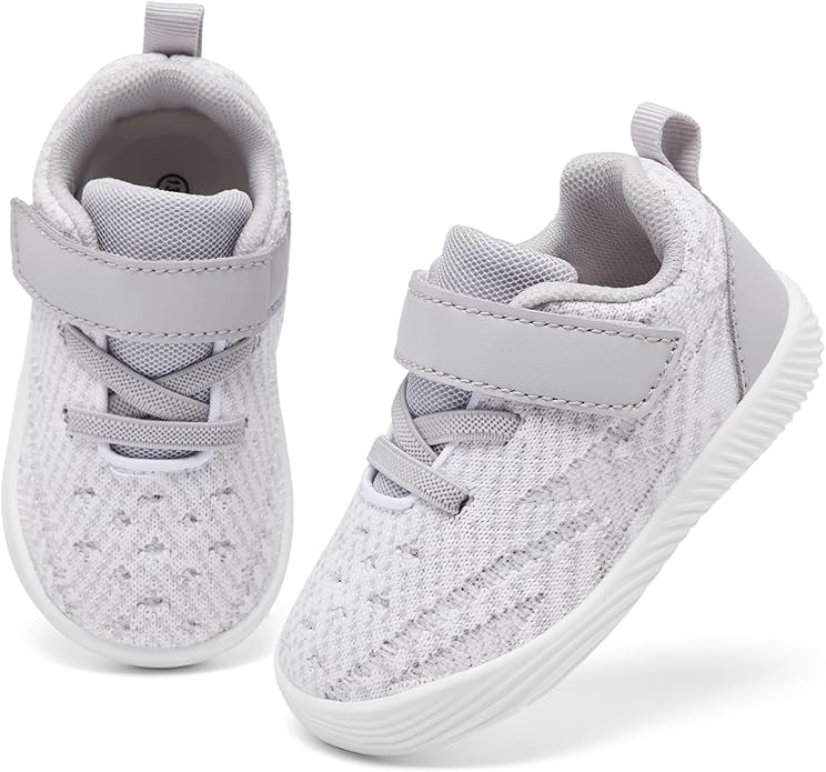 MORENDL Toddler Sneakers Baby Boys & Girls Barefoot Shoes Lightweight Breathable Walking Running Tennis Athletic Sport Shoes