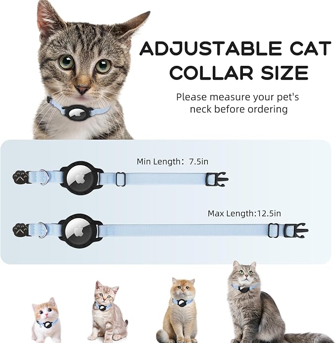 AirTag Cat Collars, Stretchy Collar - Image 3