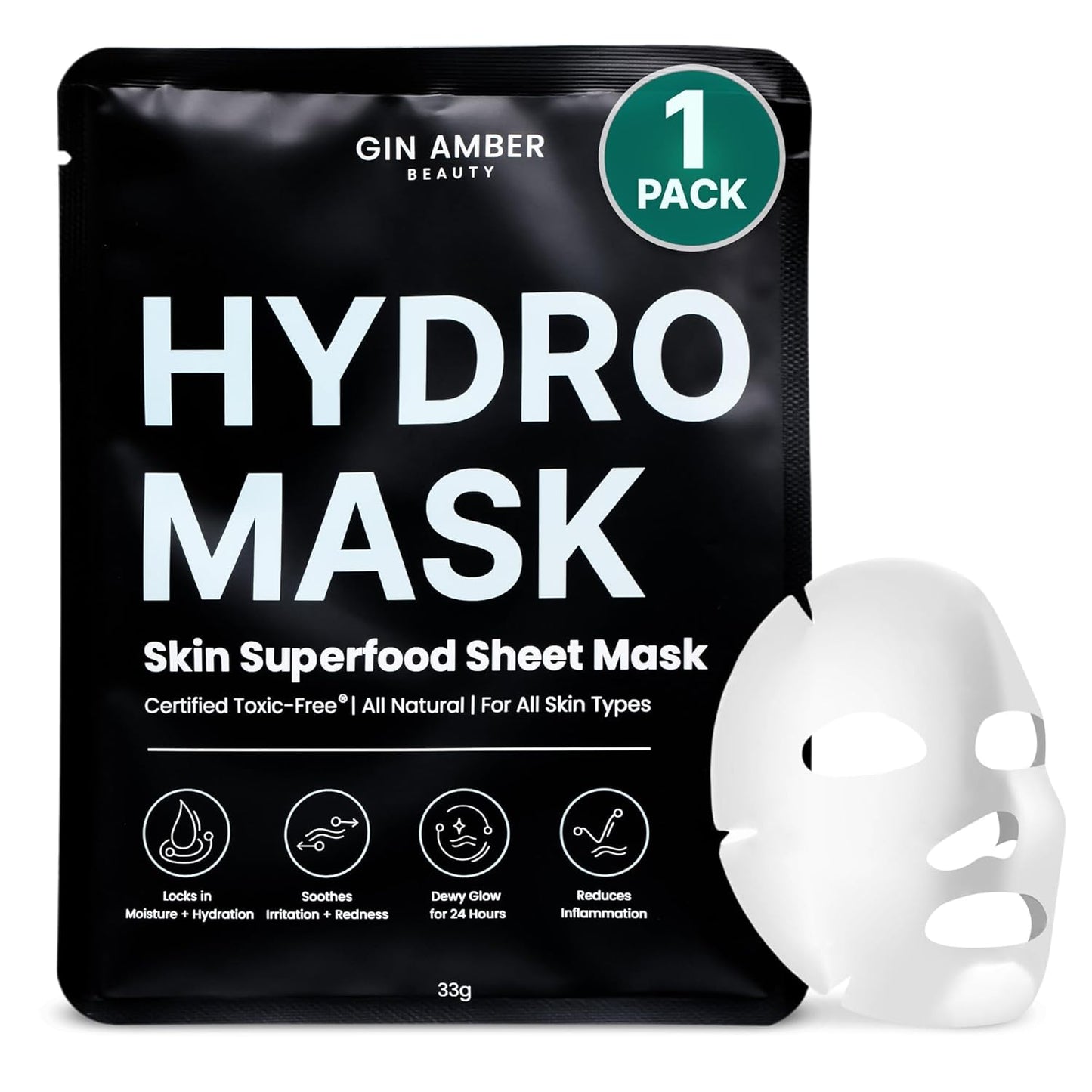 Gin Amber Beauty - Individual Superfood Sheet Mask (23g)