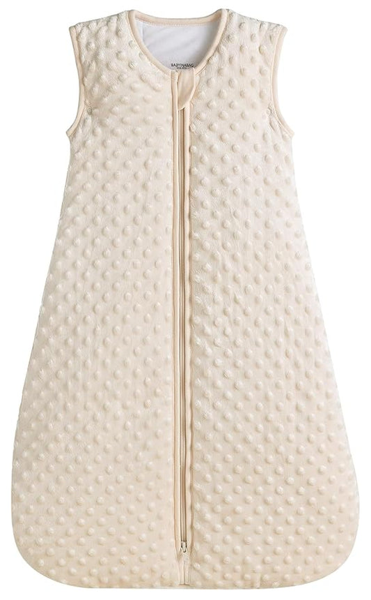 BABYINABAG Very Warm 2.5 Tog Quilted Winter Model Baby Sleep Bag or Sack, Plush Minky Dot for Infants and Toddlers (Large (22 mos - 3T))