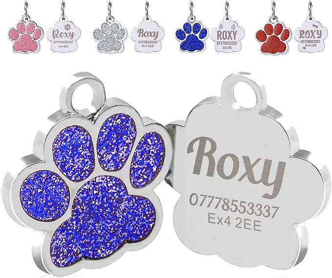 EDSG Cat Dog Tags Personalized for Pets, Dog Name Tags Cat Name ID Tag by EDSG