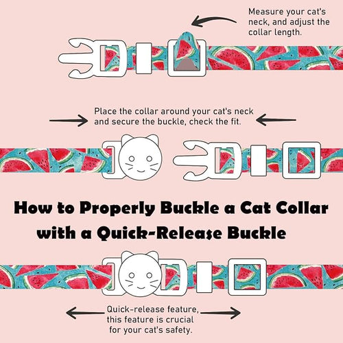 2 Pack Cotton Breakaway Cat Collars Set - Image 2