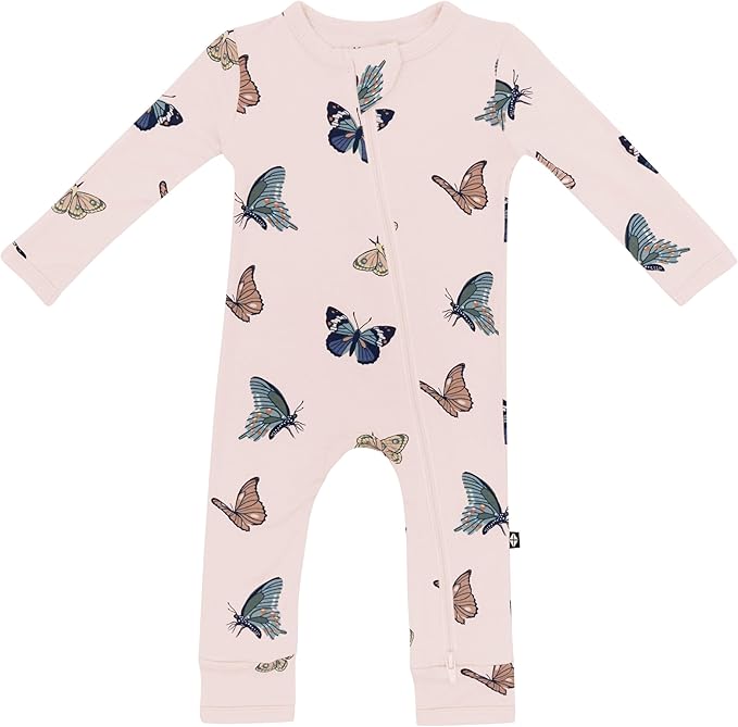 KYTE BABY Unisex Rayon Made From Bamboo Zippered Rompers 0-24 Months