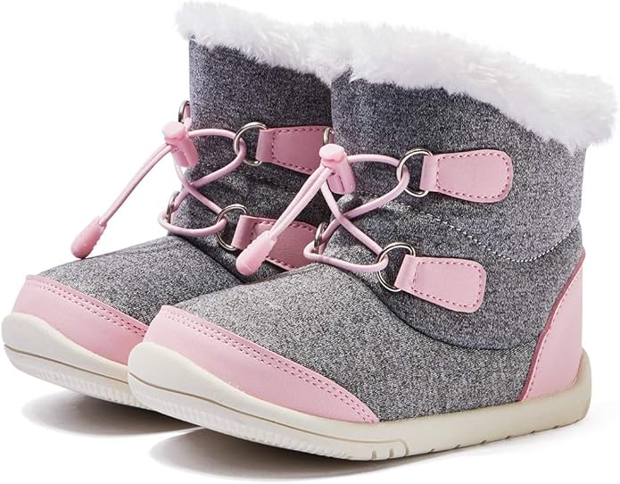 BMCiTYBM Toddler Baby Snow Boots Winter Shoes Boys Girls Cold Weather Baby Faux Fur Shoes