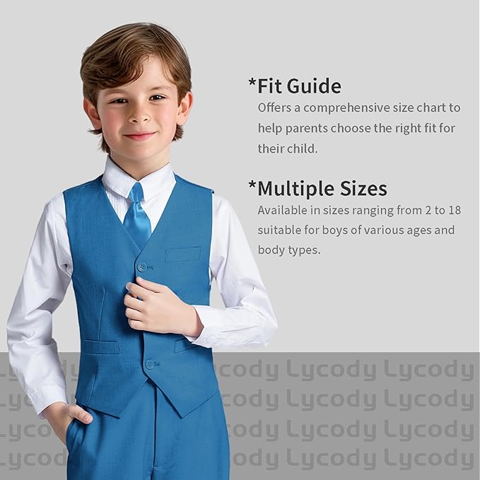 Boys Vest Set Formal Dress Suits Wedding Outfit Dresswear