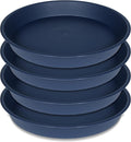 4 Pack of 18 19 inch Plant Saucer Drip Tray, Heavy Duty Deep Plant Saucers by Bleuhome