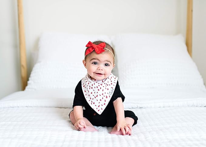 Copper Pearl Baby Bandana Drool Bibs for Drooling and Teething 4 Pack Gift Set “Dot
