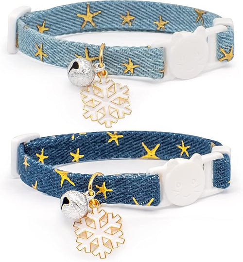 2 Pack Cotton Breakaway Cat Collar by Liugjiau