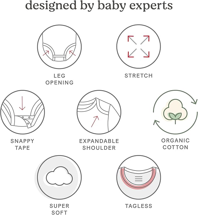 HUGGIES Unisex-Baby 6-Pack Basic Bodysuit